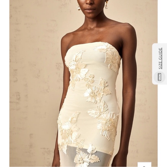Miss Rosier Melanie Off-Shoulder Embroidered Maxi Dress - Picture 1 of 7